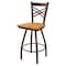Holland Bar Stool Co 30" Swivel Bar Stool, Brnz Finish, Med Maple Seat X820 - alternate 1